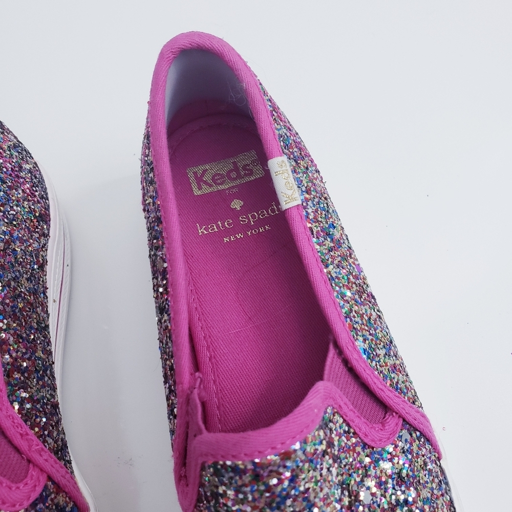 Kate Spade Triple Decker Multicolor Glitter Flat Shoes - Picture 4 of 6